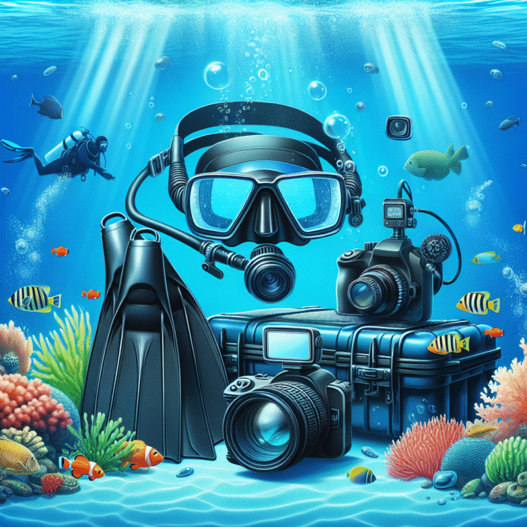 Equipamentos leves para mergulho e fotografia