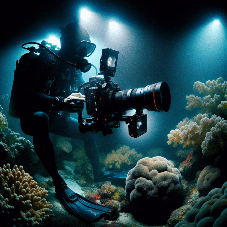 Iluminação para fotos subaquáticas noturnas