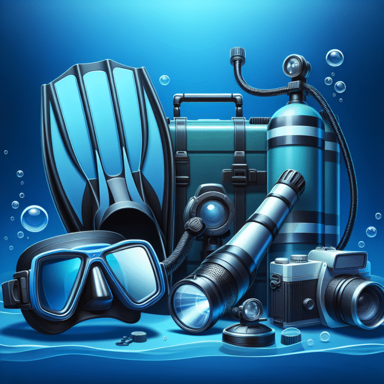 Equipamentos de mergulho com câmera inclusa