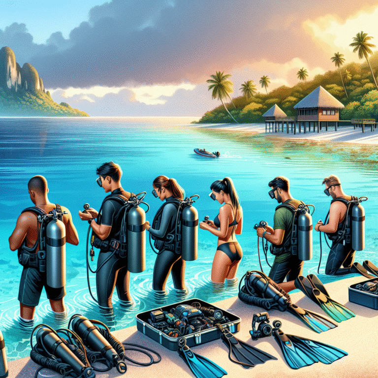 Treinamento de mergulho para fotos subaquáticas